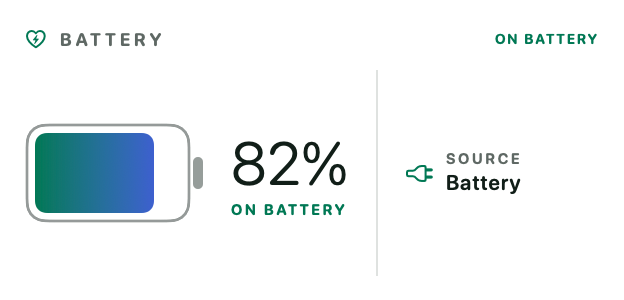 Battery Health widget for the Mac desktop, Medium size