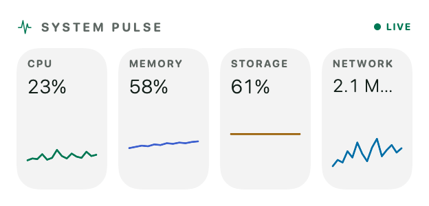 System Pulse widget for the Mac desktop, Medium size